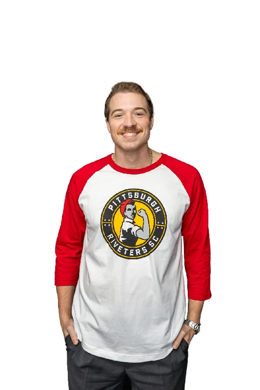 Urban Aesthetic Soft Casual Wear Riveters RISE Baseball Tee Unisex