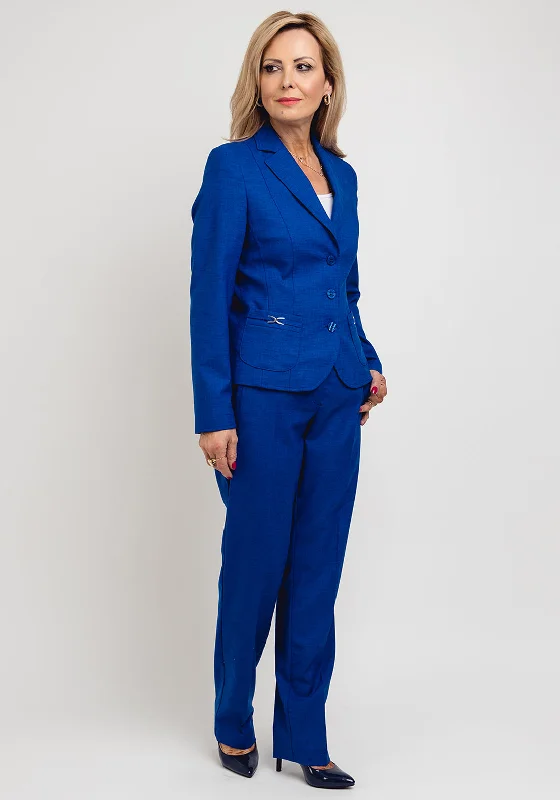 Comfortable Glam Urban Trendy Wear Eugen Klein Woven Blazer Jacket, Royal Blue