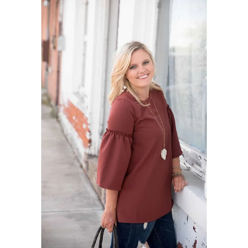 Cinched Sleeve Blouse