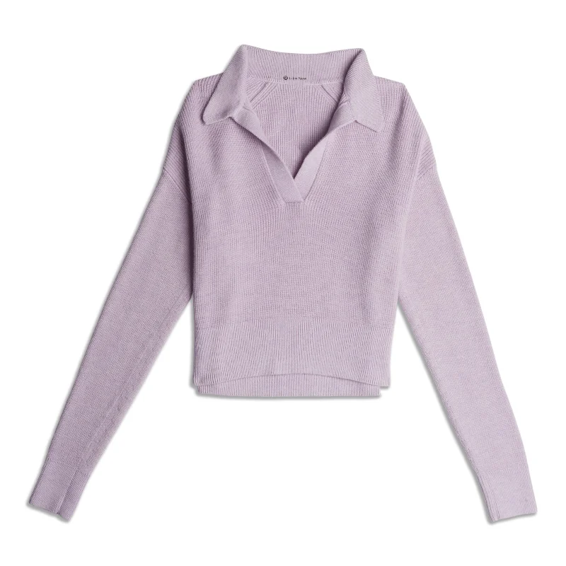 Collared Merino Wool-Blend Sweater - Resale