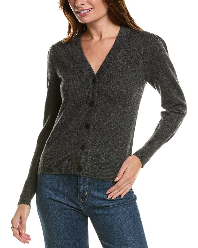 Forte Cashmere Buttoned Short Cashmere Cardigan