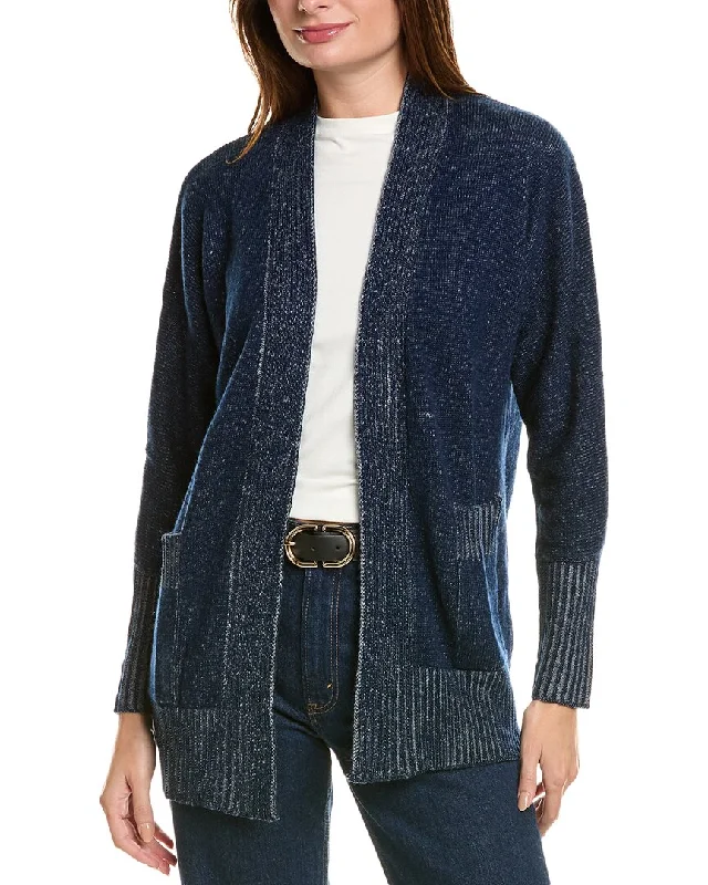 Forte Cashmere Plaited Wool & Cashmere-Blend Cardigan