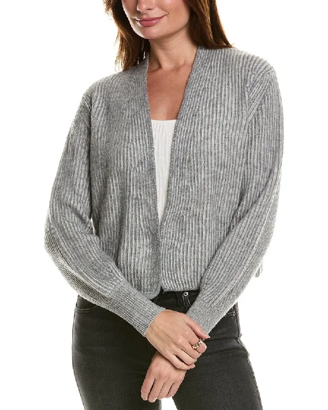 Forte Cashmere Plaited Wool & Cashmere-Blend Cardigan