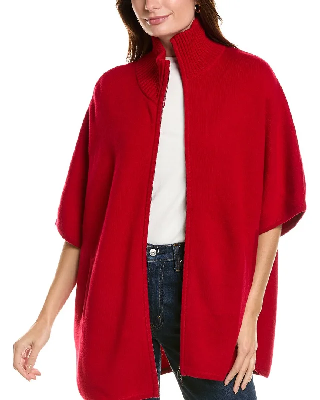 Forte Cashmere Zip Mock Wool & Cashmere-Blend Cardigan