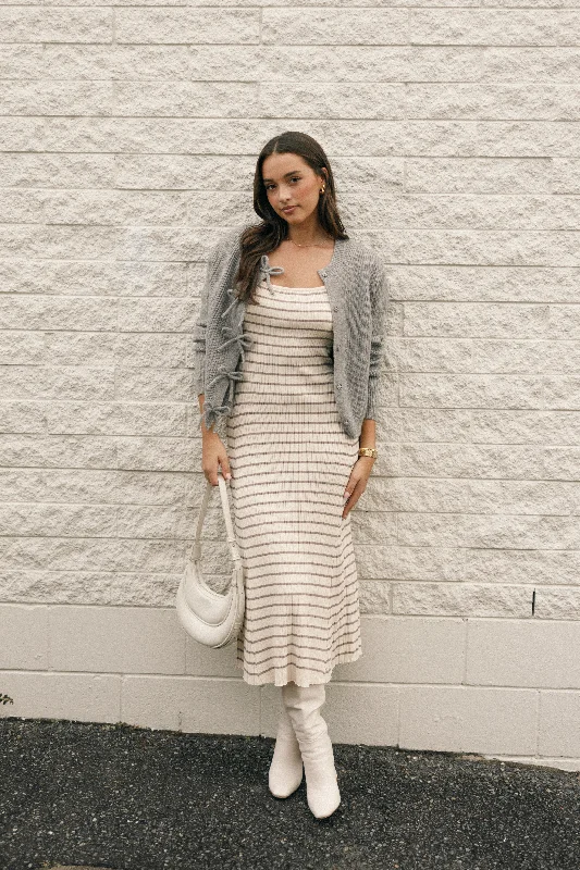 Henry Striped Dress - Cream/Mocha