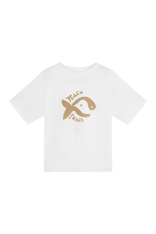 KIDS TEACH PEACE TEE - CREAM