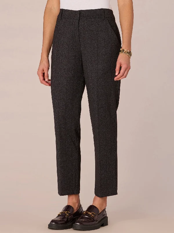 "Ab"solution High Rise Plaid Ponte Petite Trousers with Micro Slit Hem