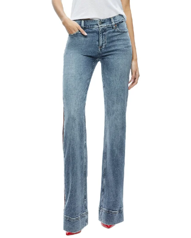 alice + olivia Rey Low-Rise Wide Leg Jean