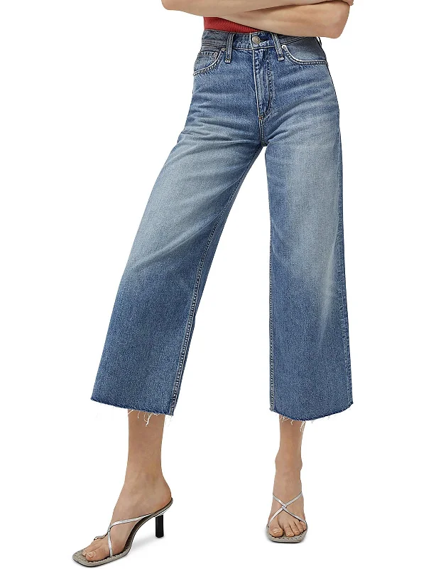 Andi Womens Denim Wide Leg Jeans