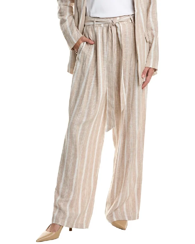 BCBG New York Wide Leg Linen-Blend Pant