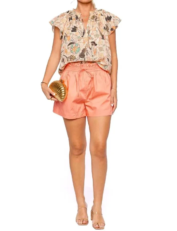 Devin Shorts In Peony