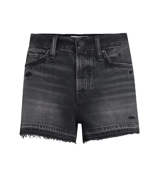 Lori High-Rise Jean Shorts In Washed Stone