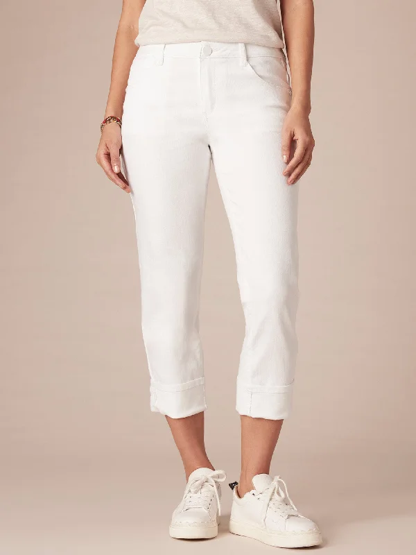 Mid-Rise Flex-Ellent Girlfriend Jean with Cropped Hem