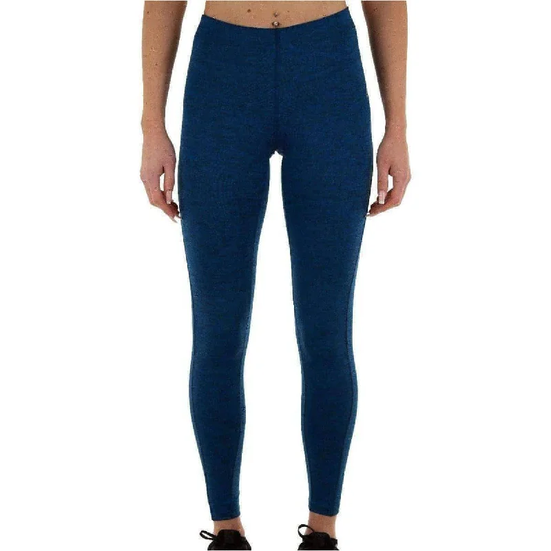 More Mile Train To Run Womens Long Running Tights - Blue