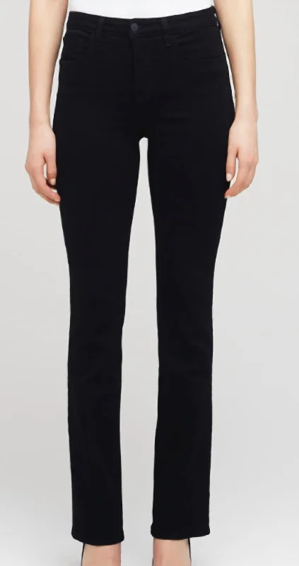 Oriana High Rise Straight Leg Jeans In Black