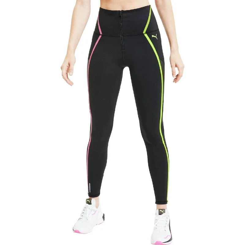 Puma Train Bonded High Waist Zip Womens Long Training Tights - Black