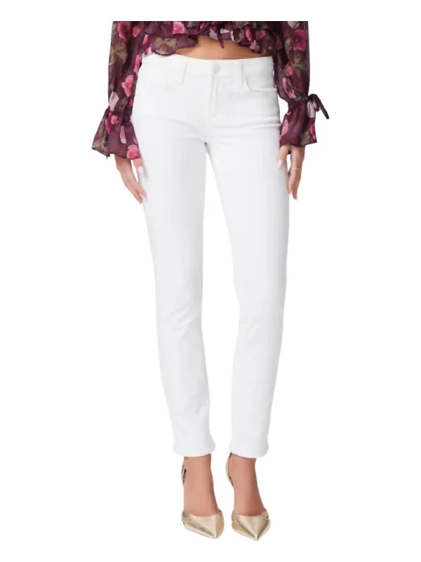 Skyline Ankle Peg Jeans In Crisp White