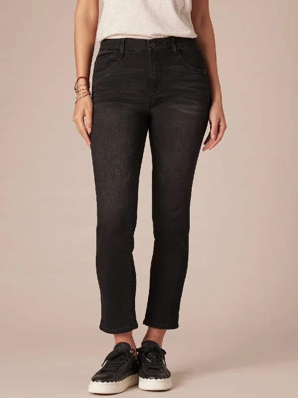 Stretch Black Denim "Ab"solution® High Rise Skinny Jean