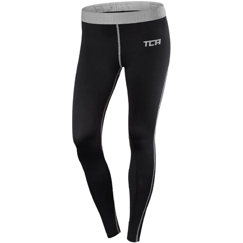 TCA Pro Performance Endurance Womens Long Running Tights - Black