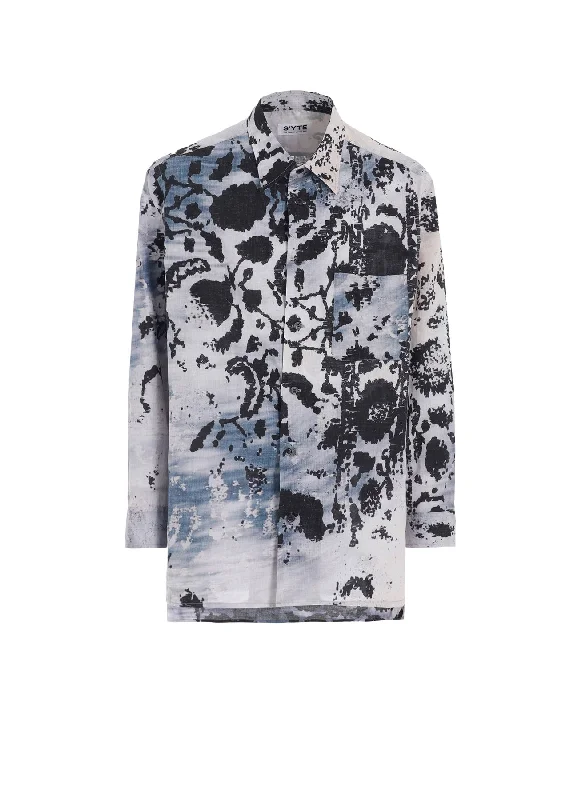 FLORAL PRINT LOOSE-FIT REGULAR COLLAR SHIRT