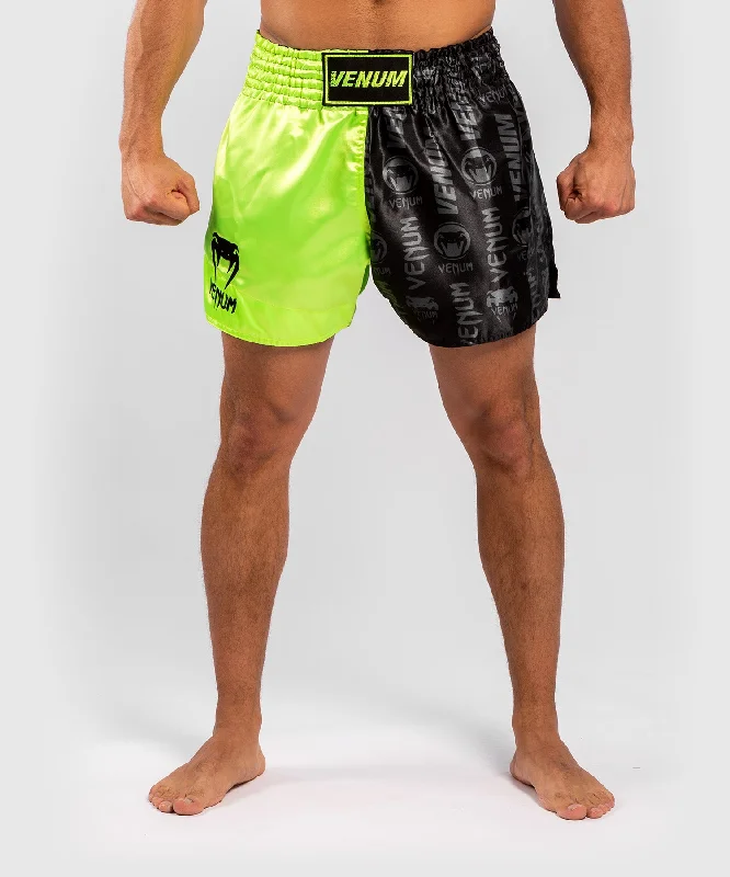 Versatile Comfort Wear Relaxed Fashion Trends Elegant Style Venum Logos Muay Thai Shorts - Black/Yellow Versatile Comfort Wear Relaxed Fashion Trends Elegant Style Venum Logos Muay Thai Shorts - Black/Yellow