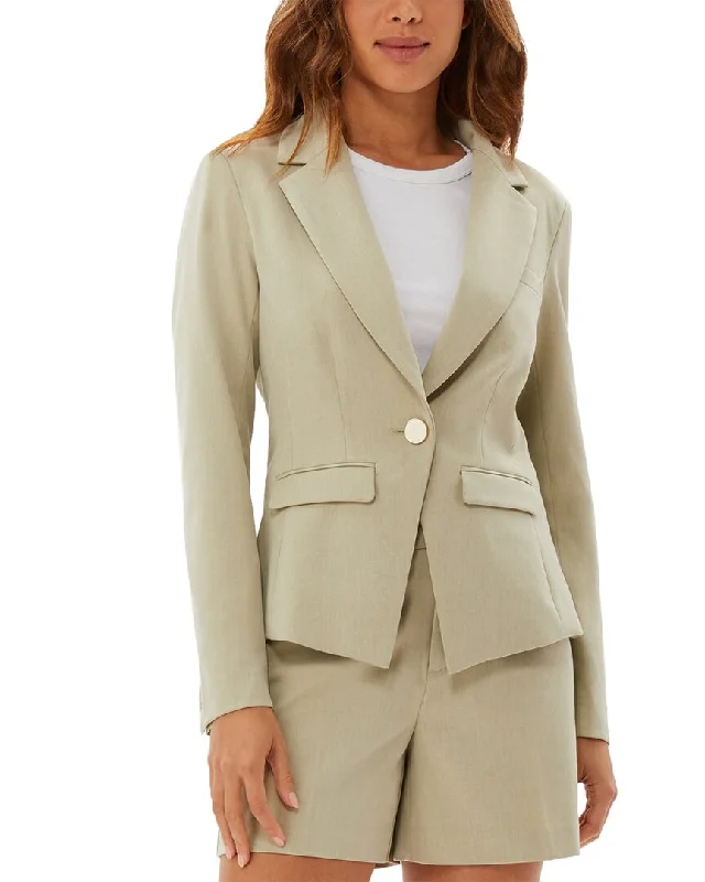 ecru One Button Blazer