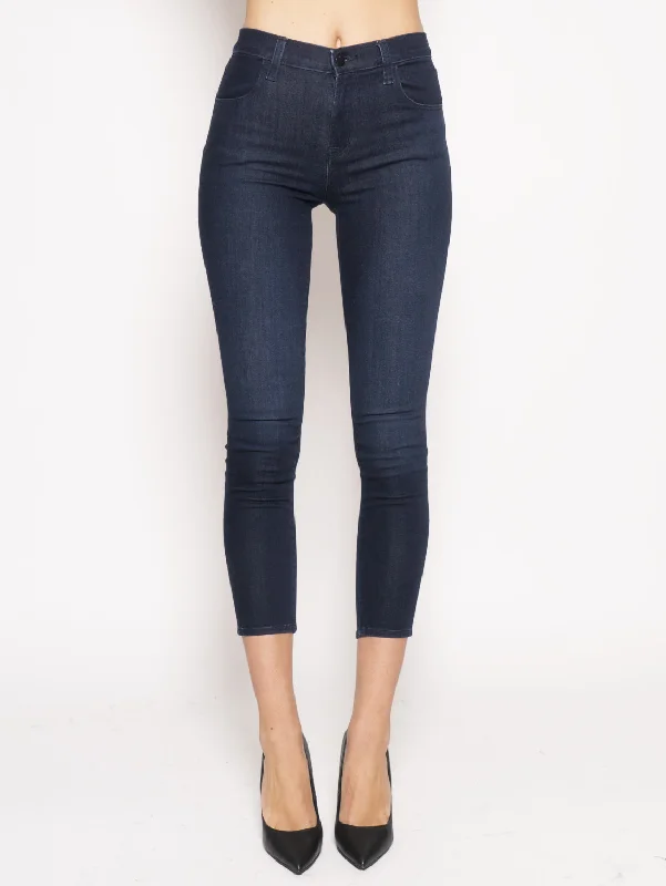 Jeans Alana High RIse Crop Skinny Blu