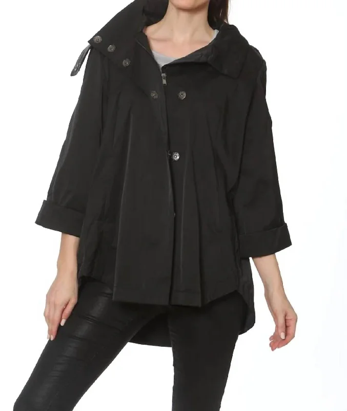 Savina Rain Jacket In Black