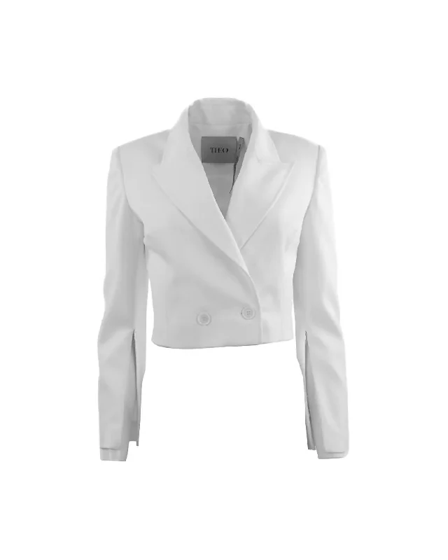 Women Hestia Cropped Jacket In White