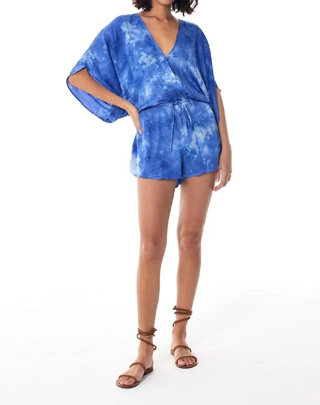 Beachbreaker Romper In Blue