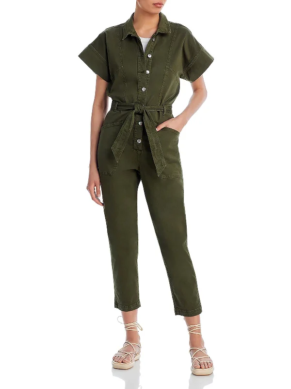 Eakin Womens Collar Cotton Jumpsuit