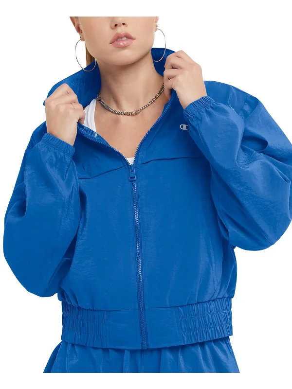 Plus Womens Spring Fall Zip-Up Jacket