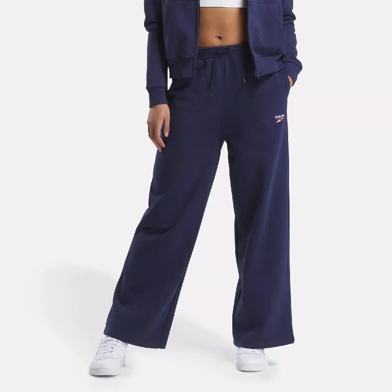 Reebok Identity Small Logo Fleece Wide Leg Pants