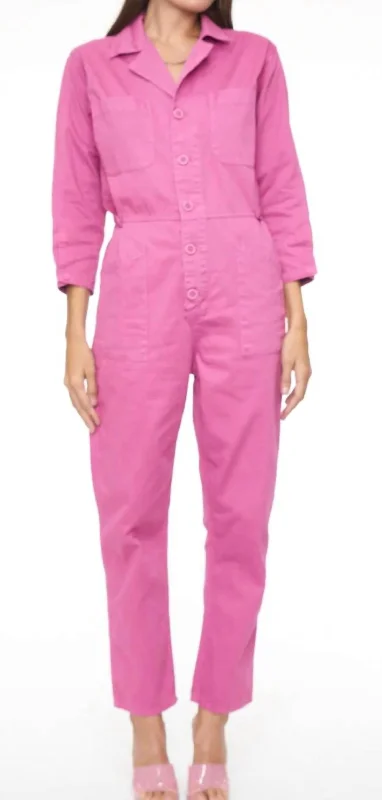 Tanner Field Jumpsuit In Fuchsia