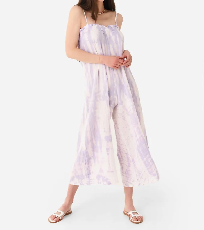 Tie Dye Jumpsuit In Violet